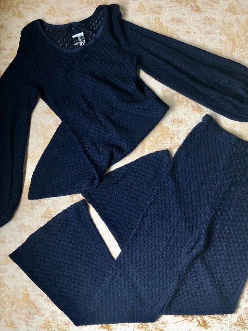 1960//1970s vintage retro diamond knit set